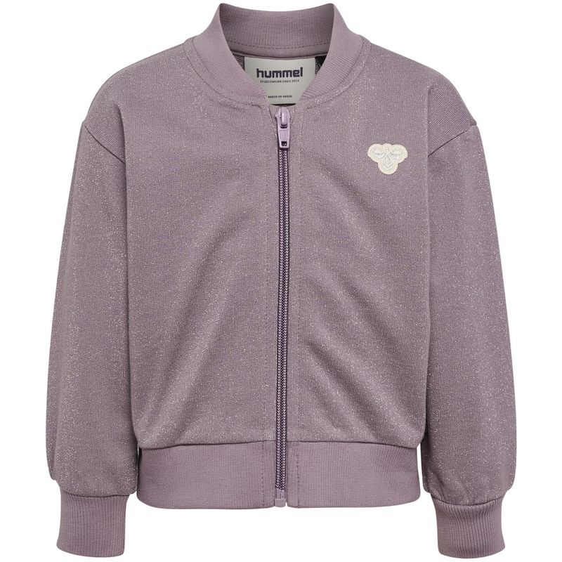 Hummel Hmlmini Loose Glitter zip-genser, Gray Ridge