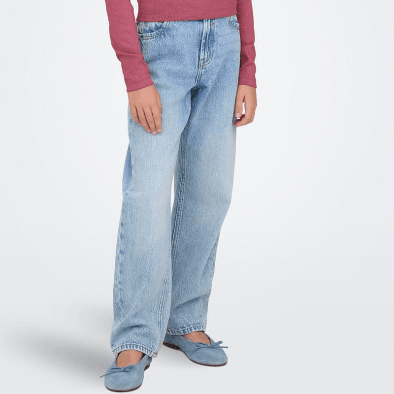 Kids Only Kogdad straight-fit jeans barn, Light Blue Denim