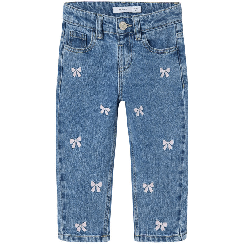 Name It Nmfbella Mom jeans til småbarn, Medium Blue Denim