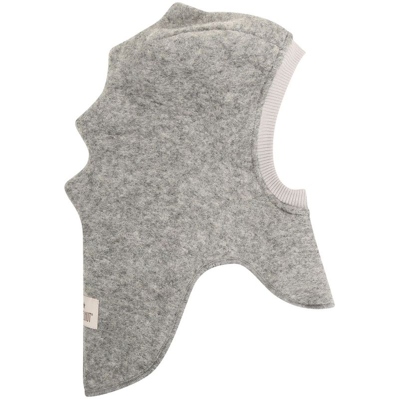 HUTTEliHUT Dino balaclava i ull, Medium Grey Melange