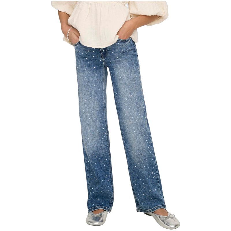 Kids Only Kogjuicy Rhs Wide-fit jeans, Medium Blue Denim
