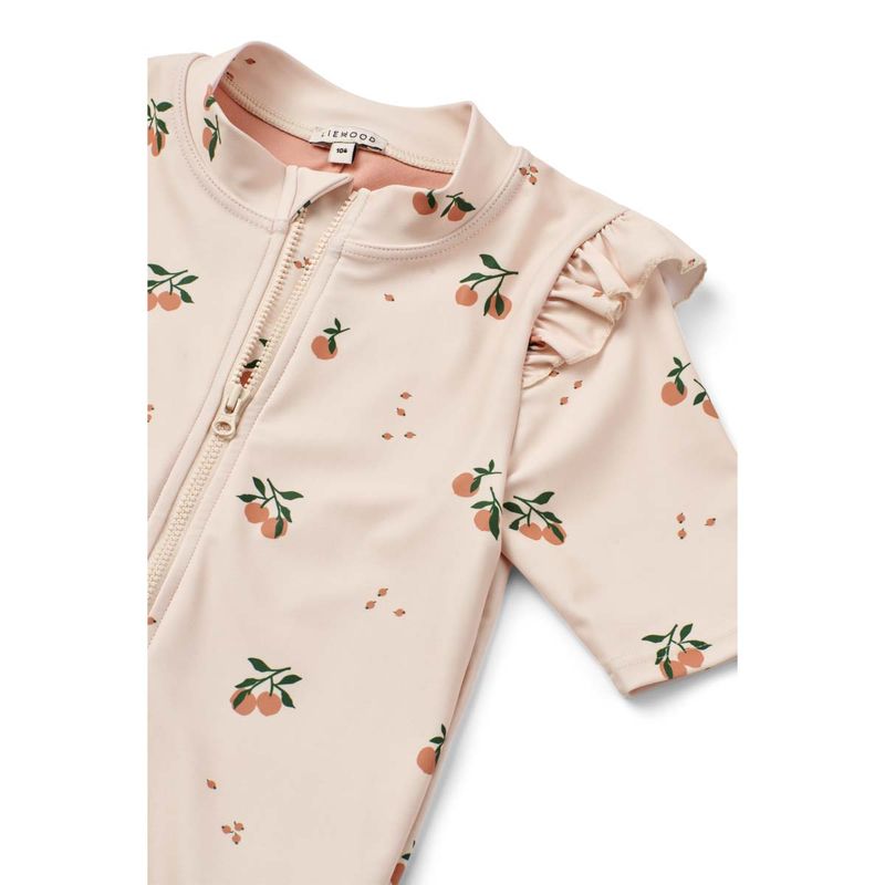 Liewood Amel UV drakt til småbarn, Peach/Sea shell