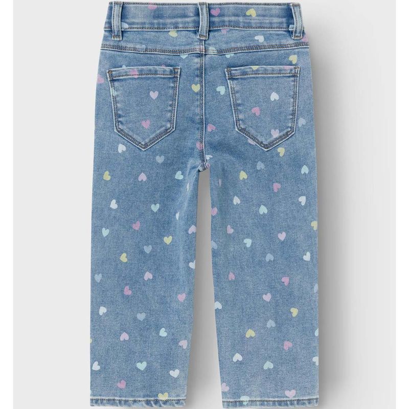Name It Nmfbella 3555 mom jeans til småbarn, Medium Blue