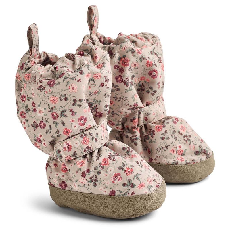 Wheat vinterbooties/overtrekkssko til baby, Grey Moon Flower