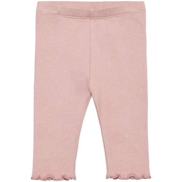 Hovedbilde HUTTEliHUT Rib leggings til baby, Pale Mauve