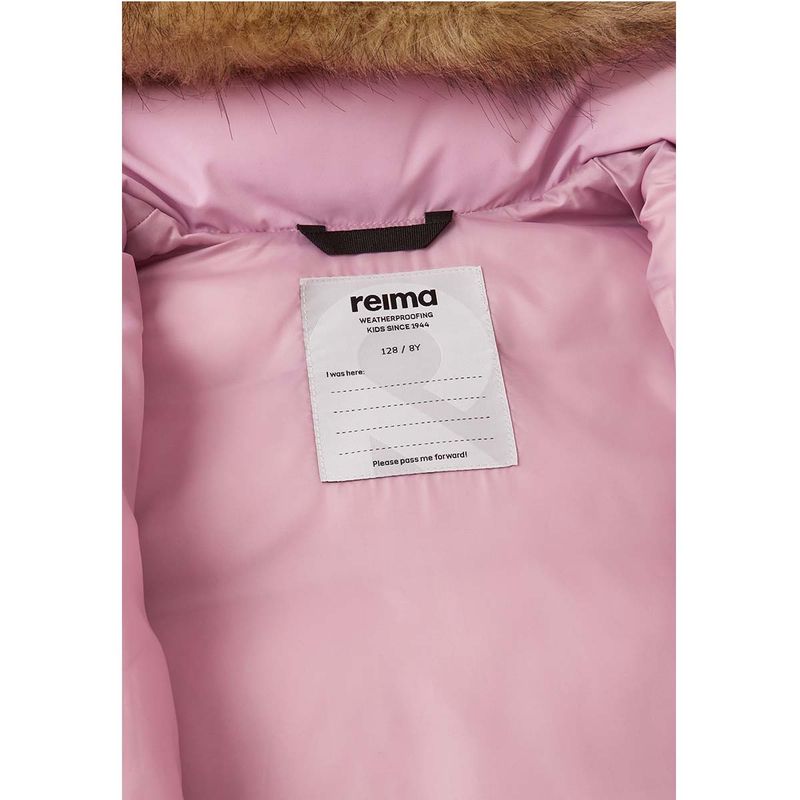 Reima Luvia lang vinterjakke til barn, Grey Pink