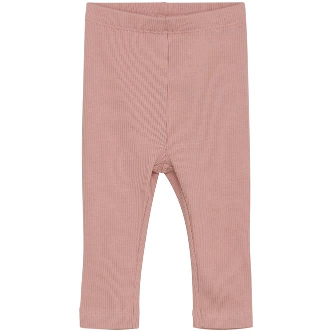 Hovedbilde Minymo Rib leggings til baby, Misty Rose