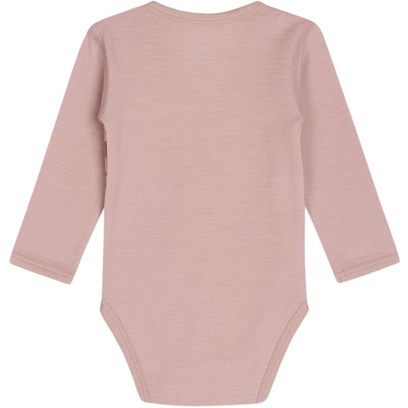 Hust & Claire body i ull med pingviner, Shade rose
