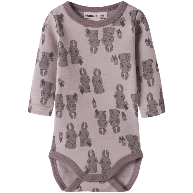 Hovedbilde Name It Nbfwillow body i ull, Violet Ice