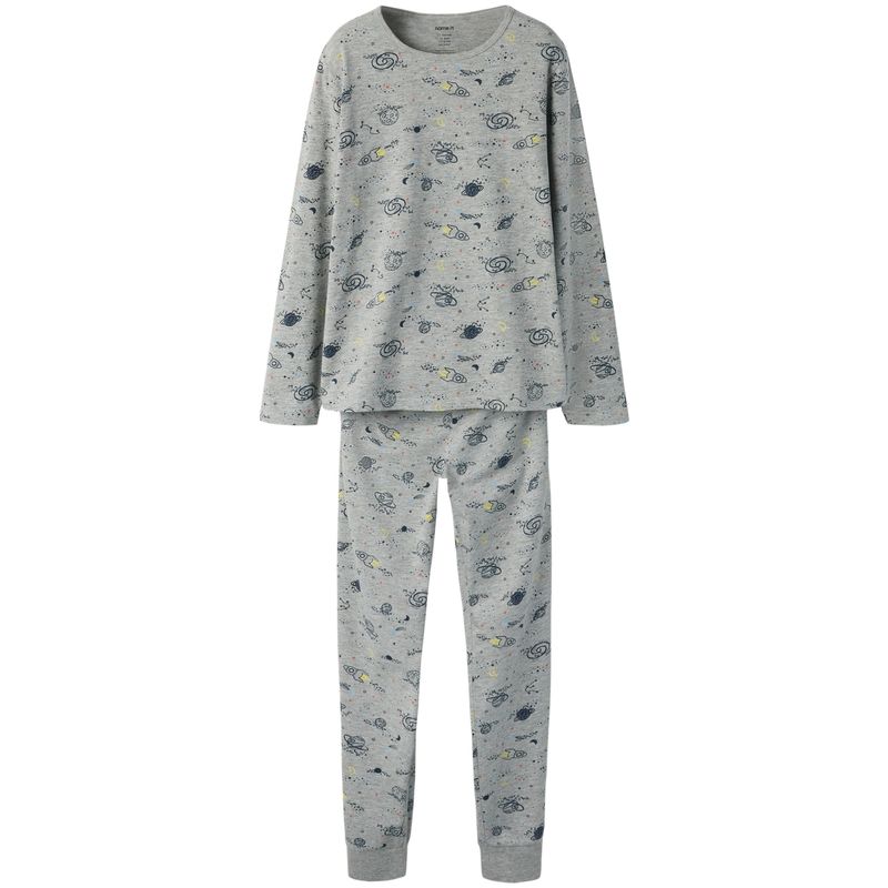 Name It Nkmnightset Space pyjamas, Grey Melange