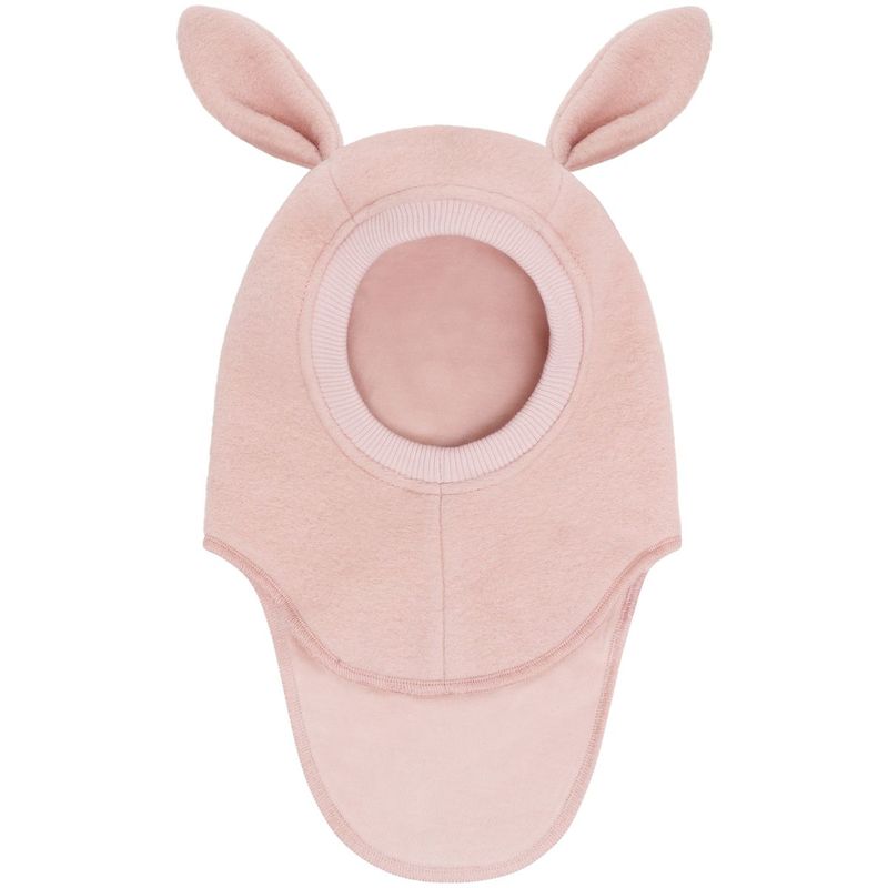 HUTTEliHUT balaclava i ull m/kaninører, Rose Smoke