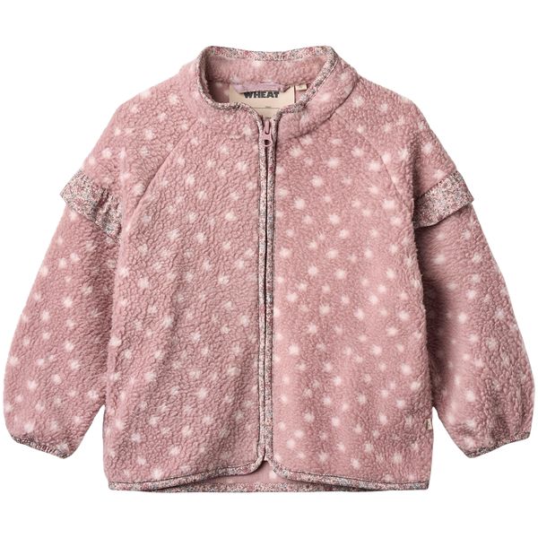 Hovedbilde Wheat Ellena fleecejakke til barn, Rosewood Dots