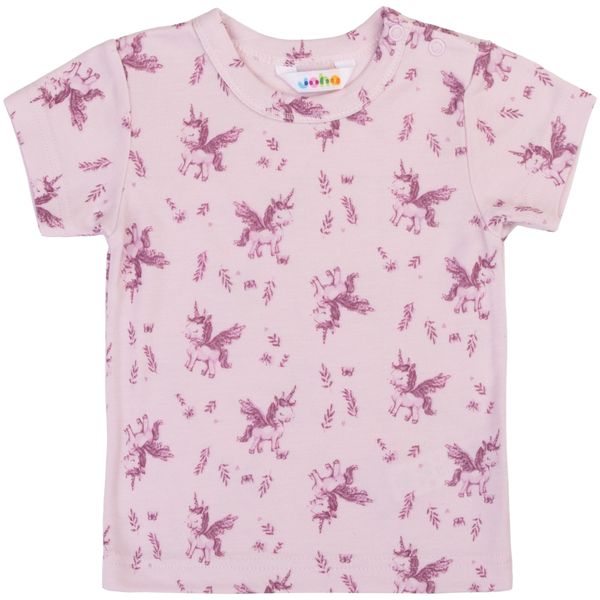 Hovedbilde Joha Unicorn & Dino t-skjorte i bambus, Pink