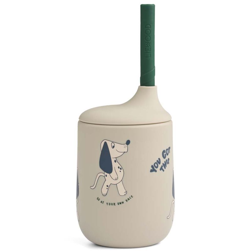 Liewood Ellis Sippy kopp m/sugerør, Dakota Dog/Mist