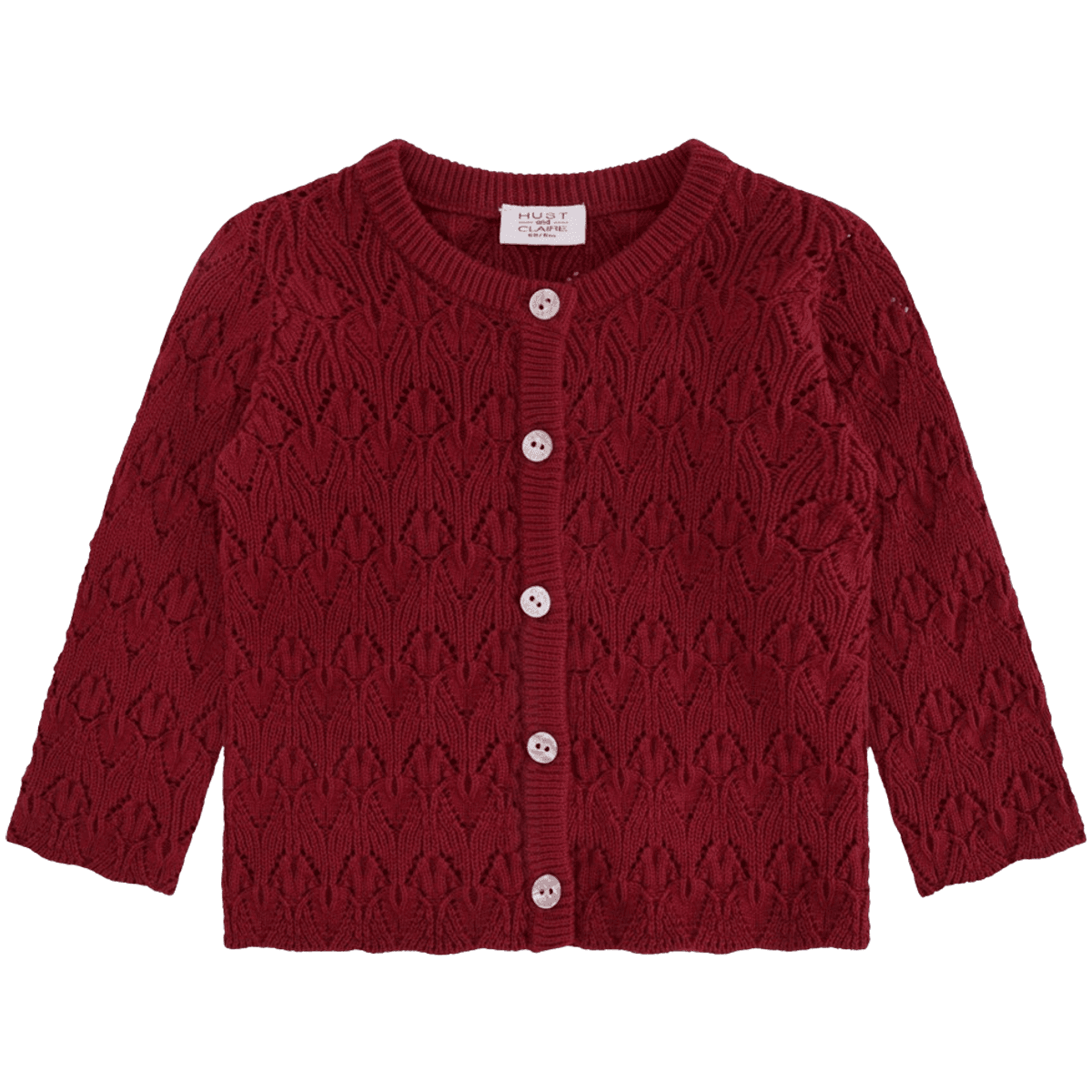 Hust and Claire Hccilja Pointelle cardigan baby, Teaberry