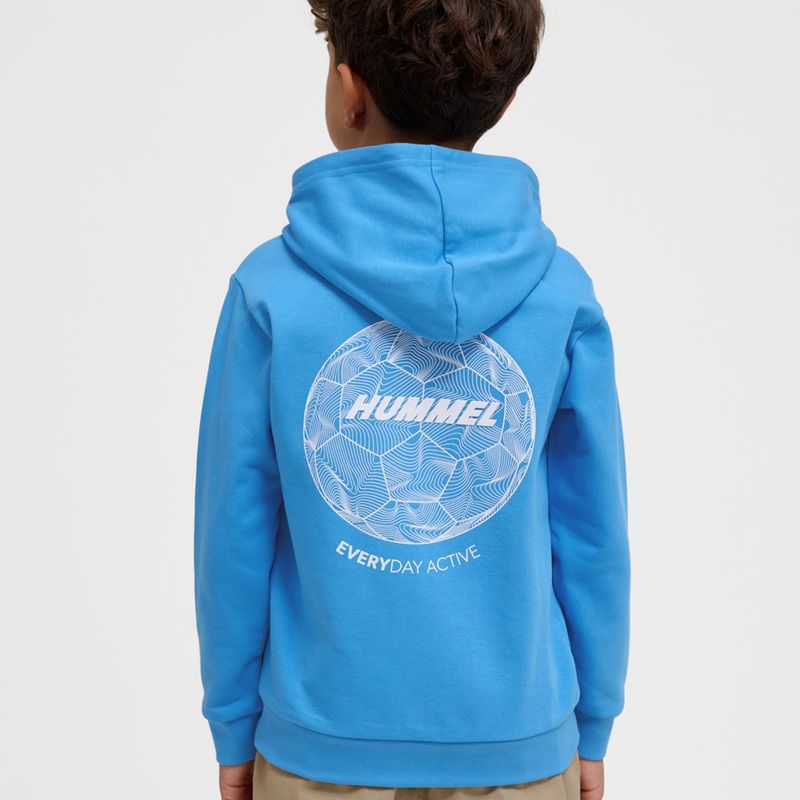 Hummel Casper hettegenser til barn, Lichen Blue