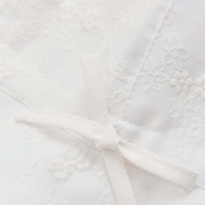 HUTTEliHUT Embroidery solhatt til barn, Antique White