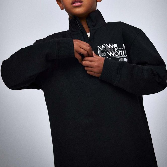Hovedbilde Name It Nkmkimba half-zip genser til barn, Black