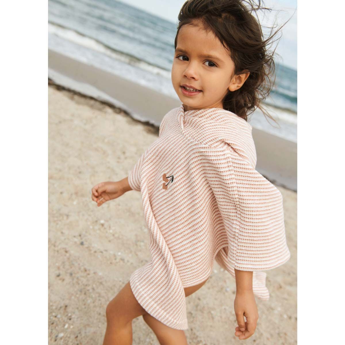Liewood Paco badeponcho til barn, Tuscany rose/Creme