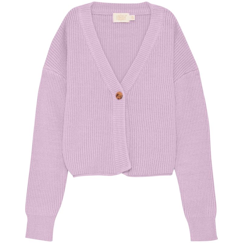 Creamie strikket cardigan til barn, Lavender Frost