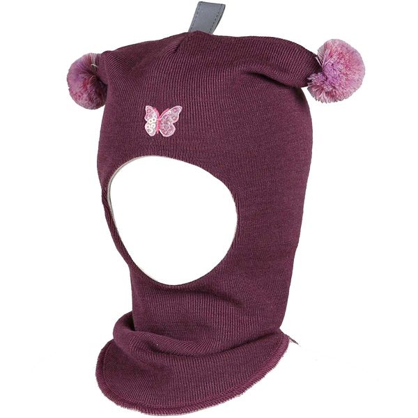 Hovedbilde Kivat balaclava lue med dusker og sommerfugl, ...