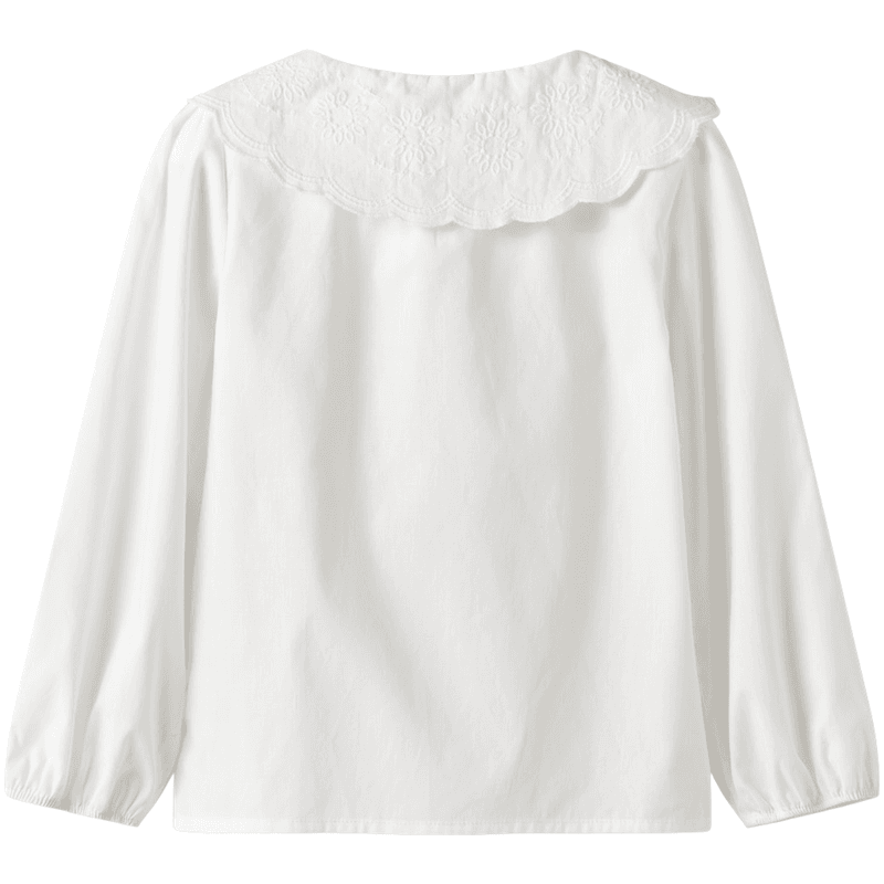 Name It Nmfrollaring bluse til småbarn, Bright White