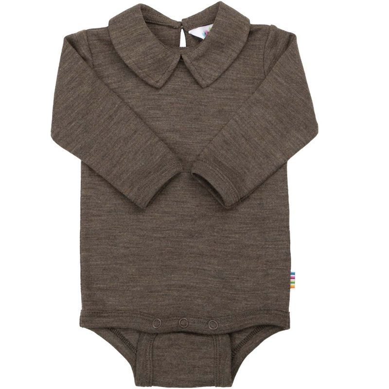 Joha body i ull/silke m/krage, Brown Mel.