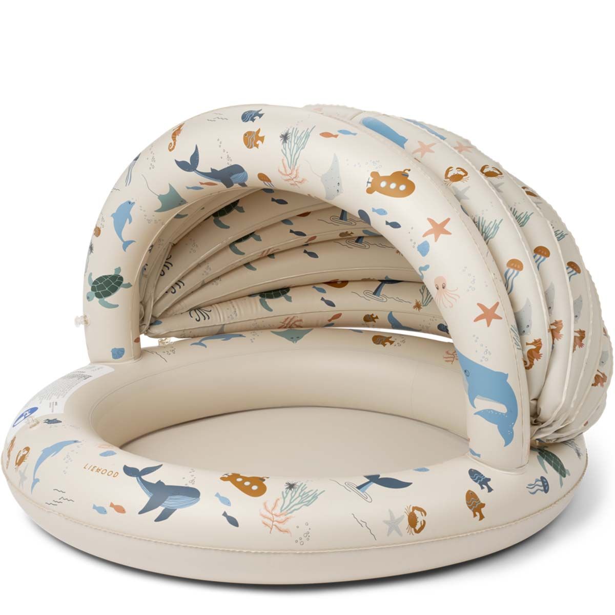 Liewood Hadleia plaskebasseng til baby, Sea creatures/Sandy