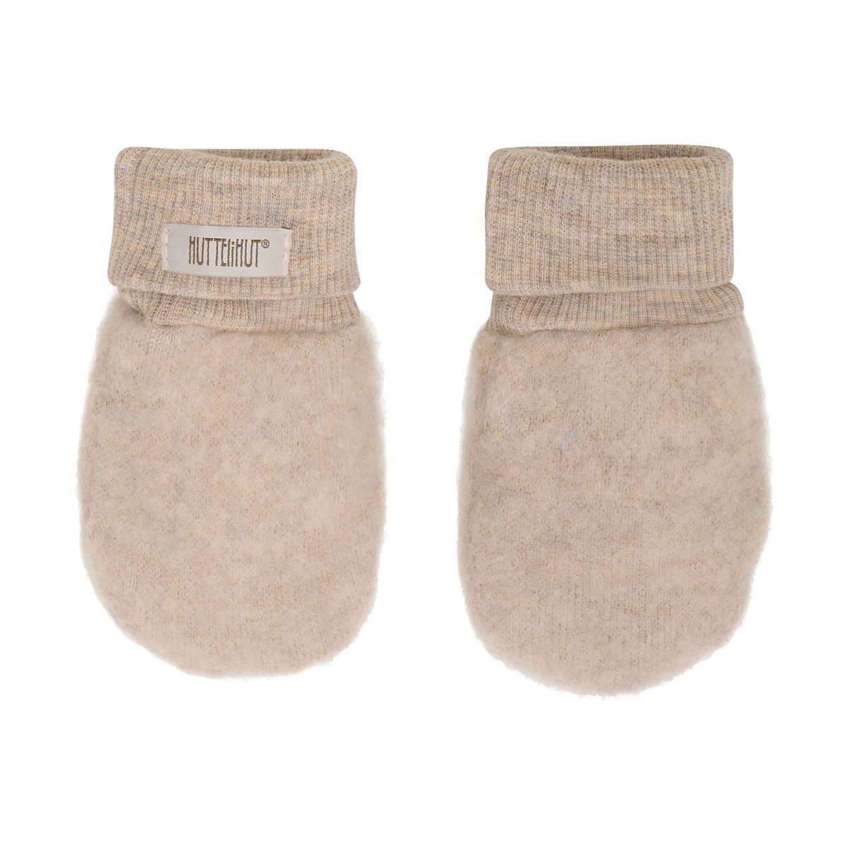HUTTEliHUT Ullfleece votter 2-lags, Camel Melange