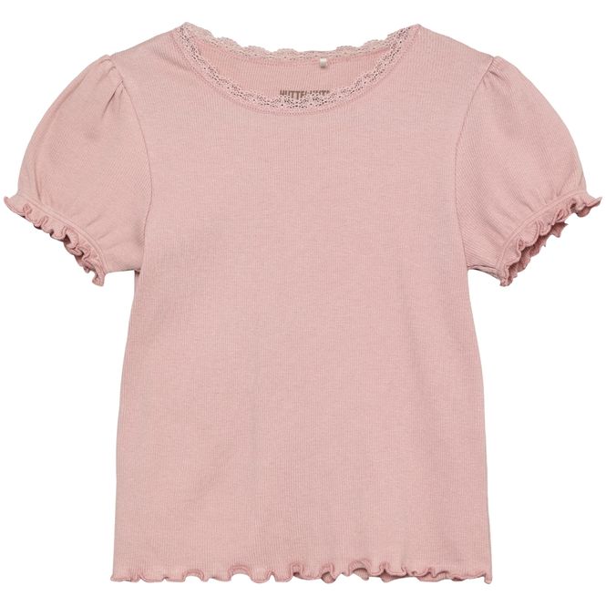 Hovedbilde HUTTEliHUT Rib t-skjorte til barn, Pale Mauve