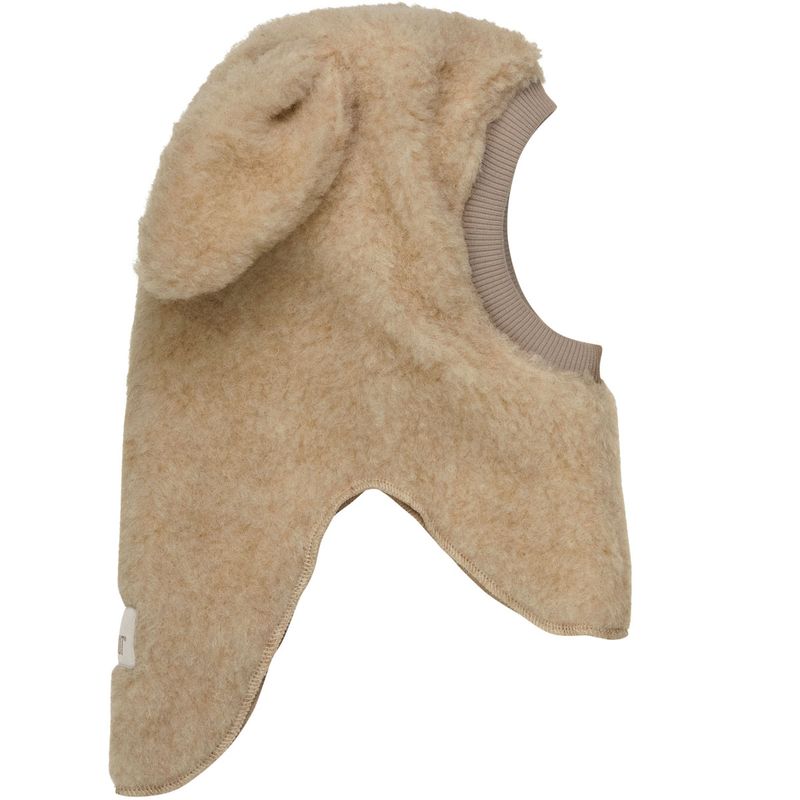 HUTTEliHUT Balaclava Teddy ull kaninører, Cobblestone