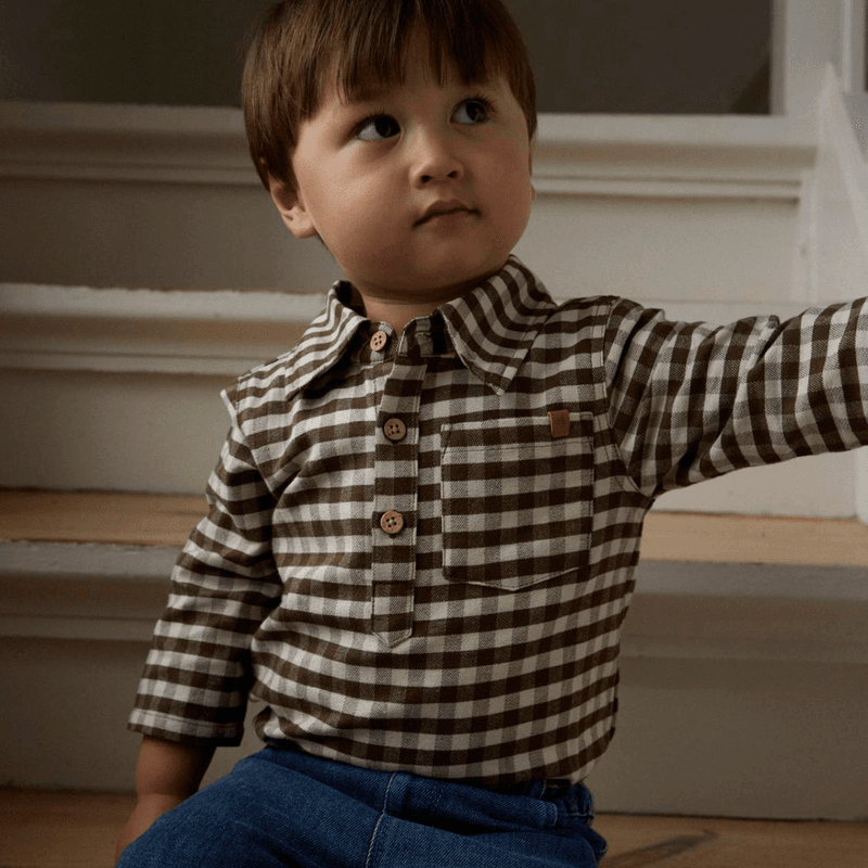 Lil' Atelier Nbmnoki skjortebody, Teak