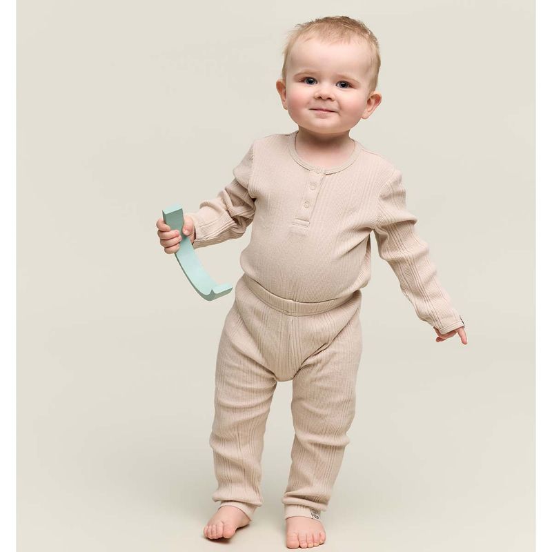 Gullkorn Jade bukse til baby, Beige