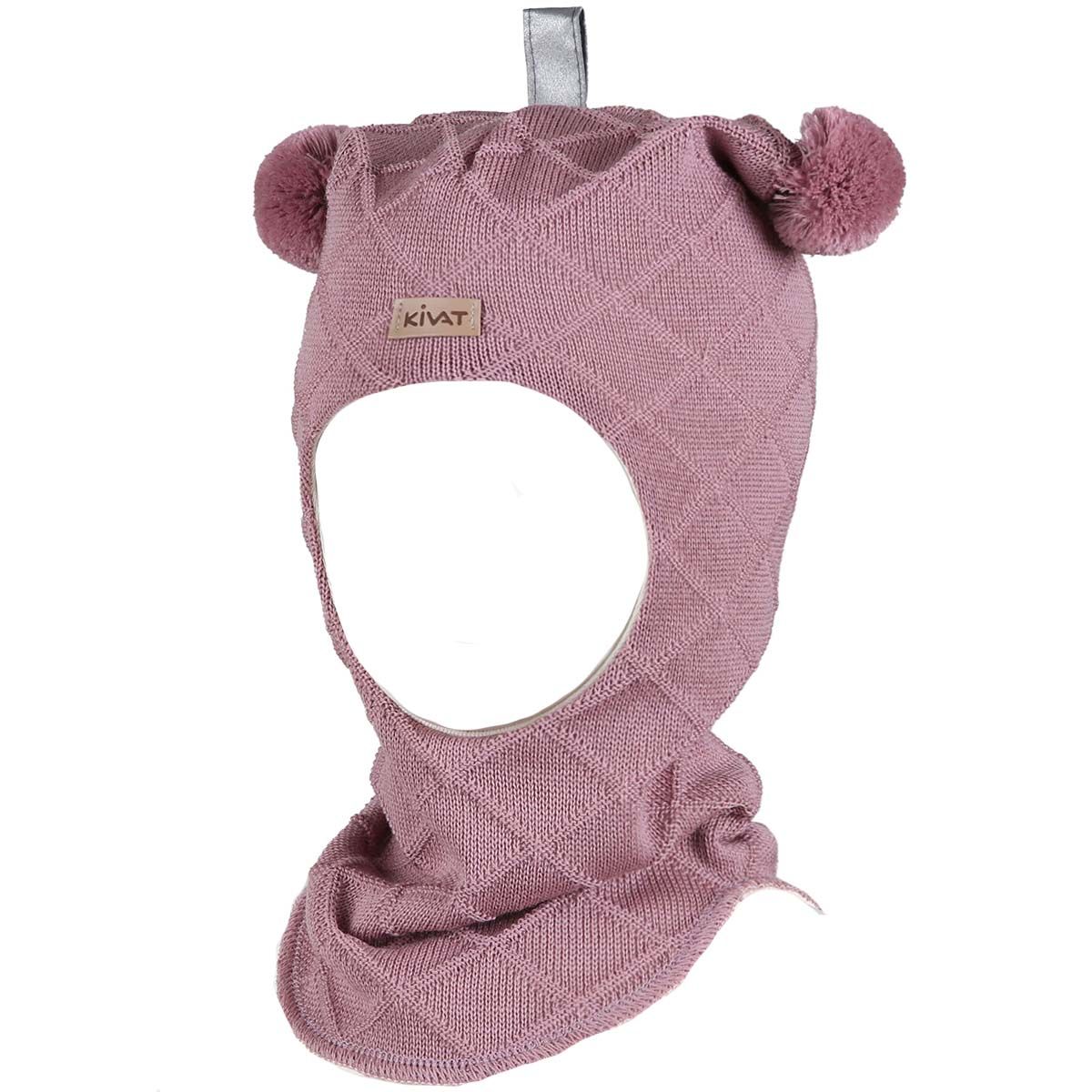 Kivat Cable balaclava til barn og baby, old rose