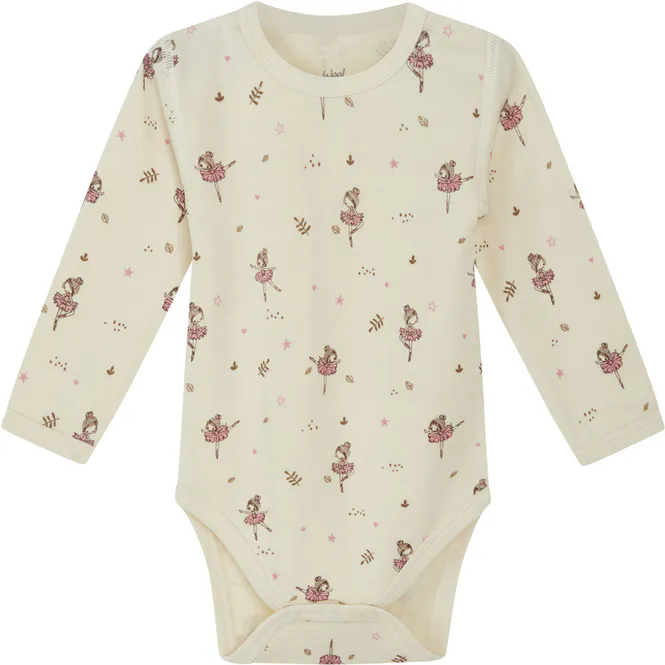 Hovedbilde Hust & Claire body ull/bambus ballerina, Ecru