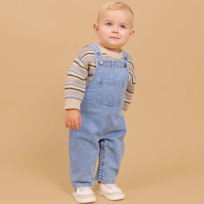 Hovedbilde Wheat Ivan denim overall til baby, Light Blue ...