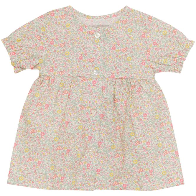 Hovedbilde HUTTEliHUT Liberty kjole til baby, Double Cream