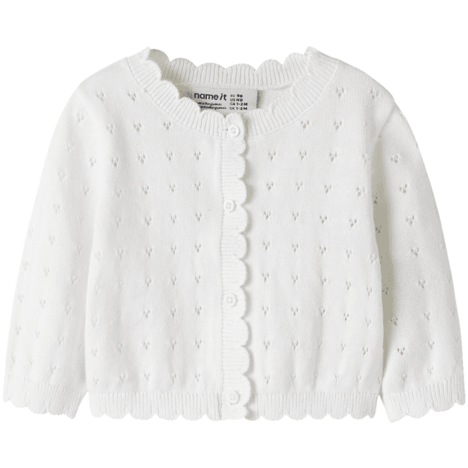 Hovedbilde Name It Nbfnalani cardigan til baby, Cloud Dancer
