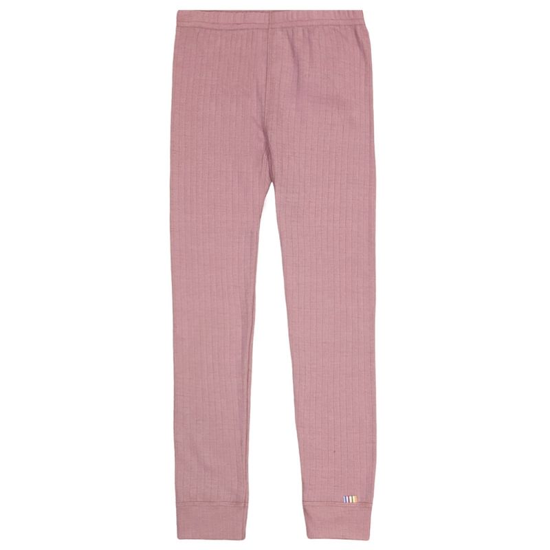 Joha ribb leggings i merinoull, old rose