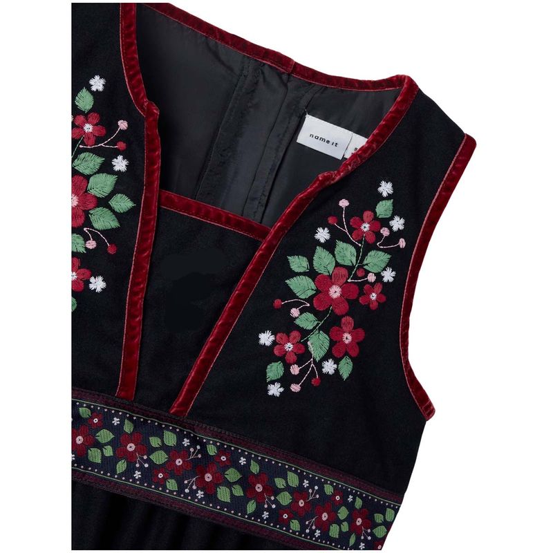 Name It Nmftena bunad/festdrakt småbarn, Dark Sapphire/Red