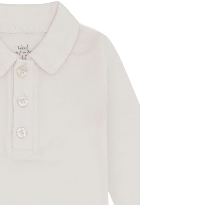 Hust & Claire Baldur body i ull/bambus, Ivory