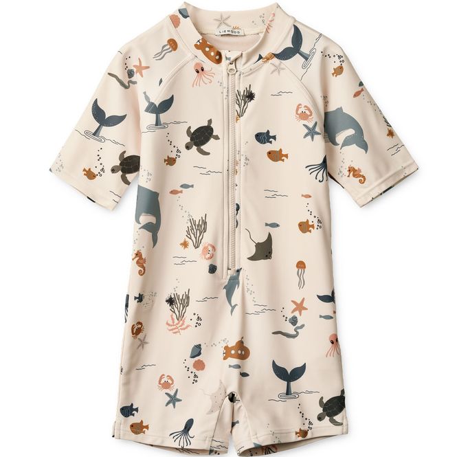 Hovedbilde Liewood Max UV drakt til baby, Sea creature/Sandy