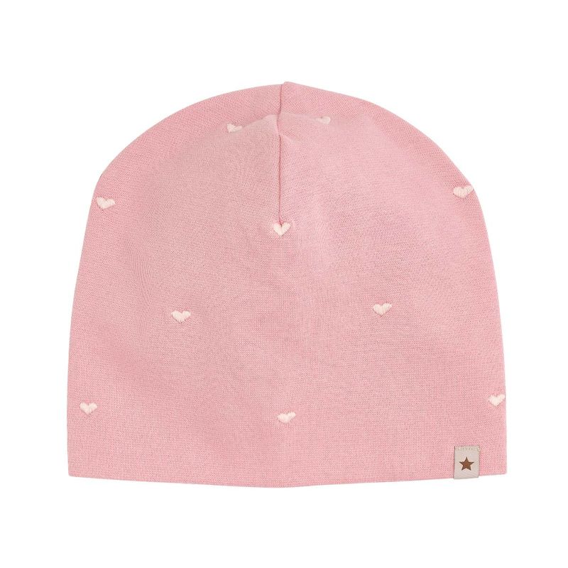 HUTTEliHUT vår-og høstlue med broderi, Pale Mauve