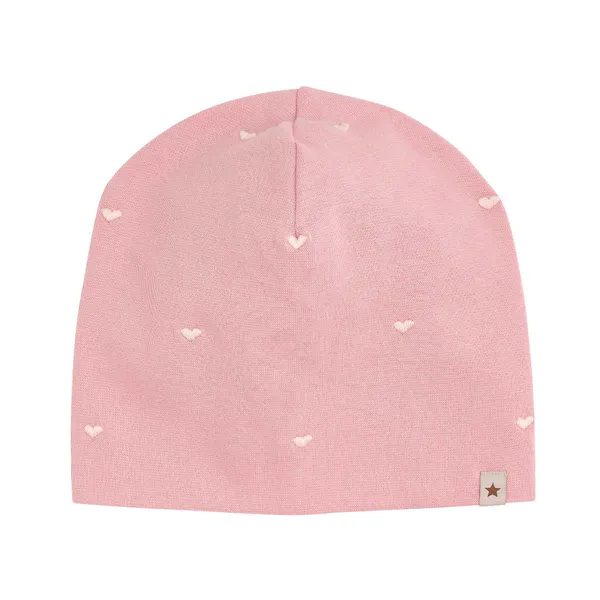 Hovedbilde HUTTEliHUT vår-og høstlue med broderi, Pale Mauve