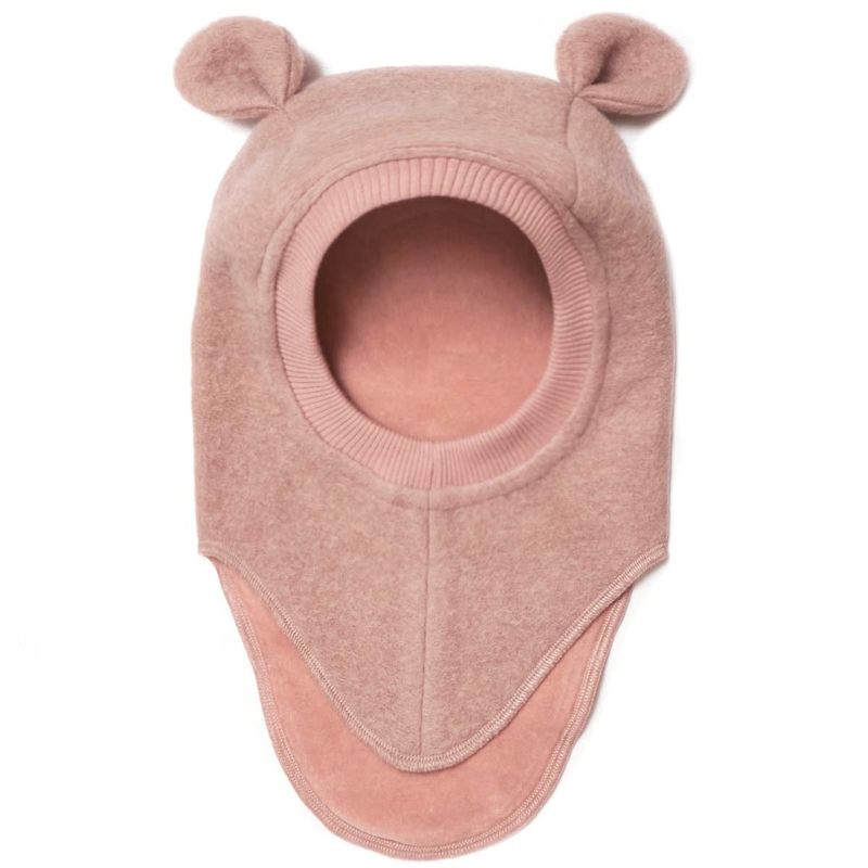 HUTTEliHUT Balaclava Bjørneører tovet ull, Rose Melange
