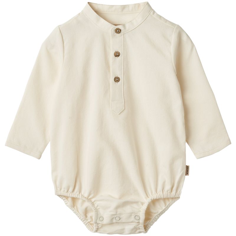 Wheat Victor skjortebody til baby, Eggshell