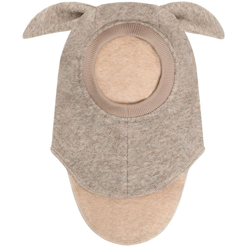 HUTTEliHUT balaclava i ull m/kaninører, Camel Melange