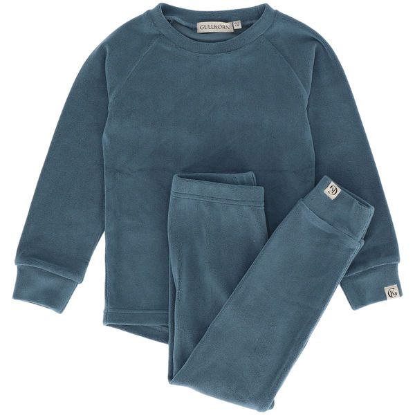 Bilde av Gullkorn Jona fleece-sett til barn, Denimblå