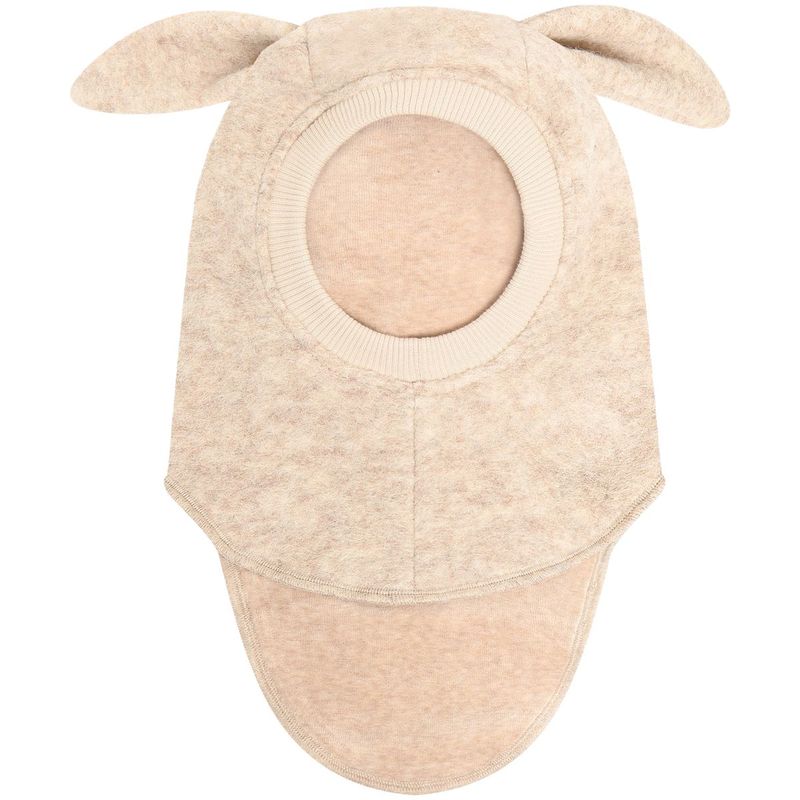 HUTTEliHUT balaclava i ull m/kaninører, Sand Melange
