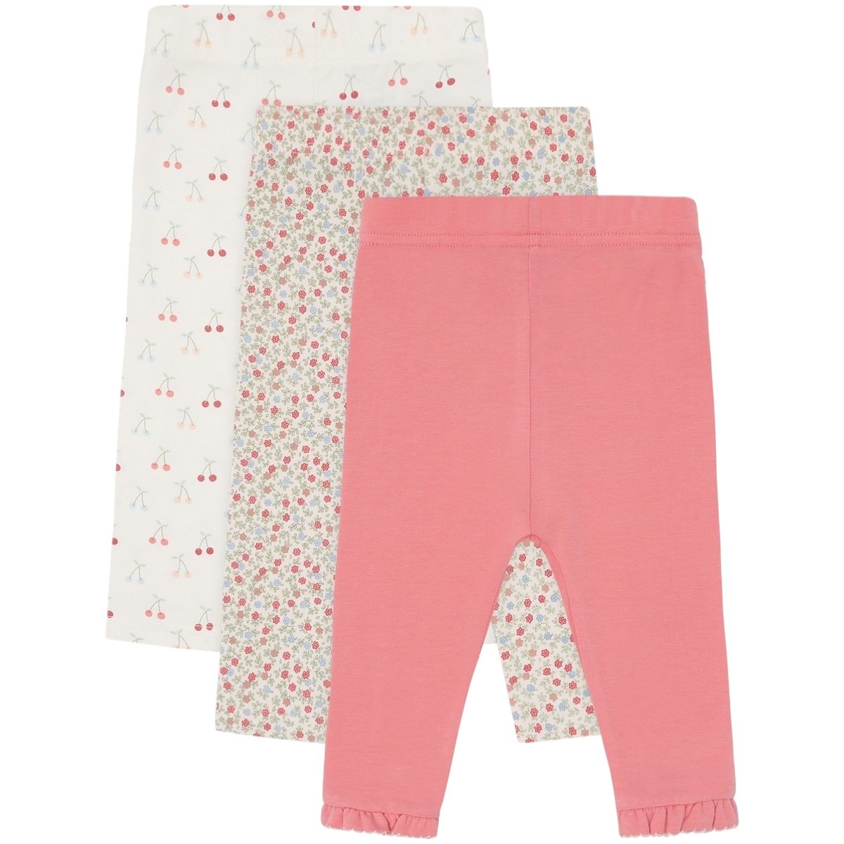 Hust and Claire Hcliva 3-pack leggings til baby, Ivory